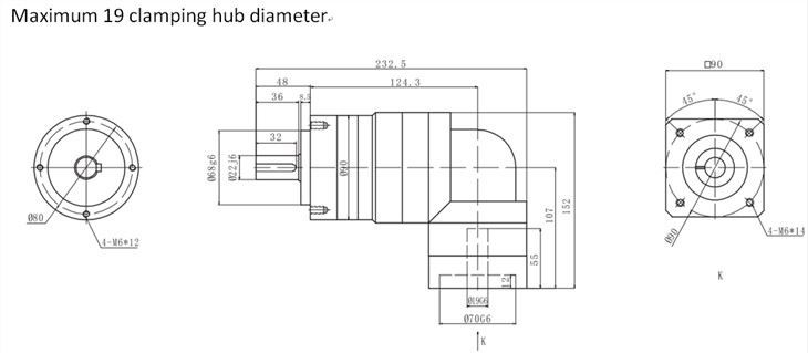 Sigriner PLMD90 5 Acrtimne High Precision 10:1 Ratio Planetary Gearbox